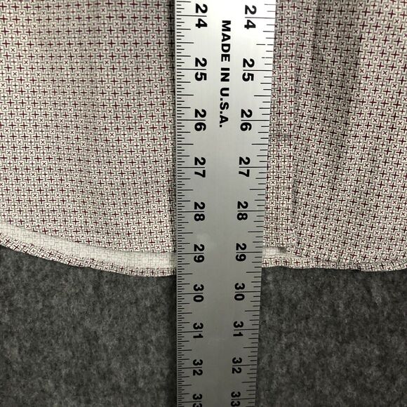 Panhandle Geometric Shirt Mens L Button Up Long/SLV Print Gray Maroon Cotton - Picture 9 of 10